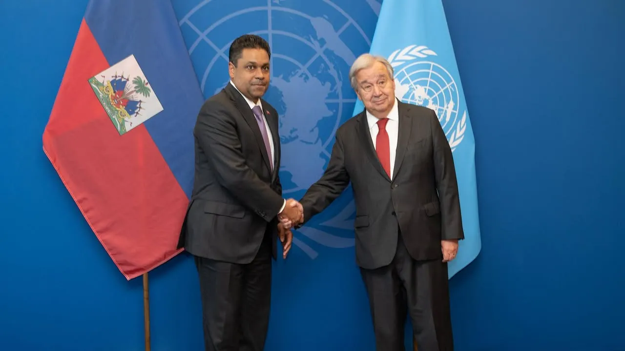 Laurent Saint-Cyr rencontre António Guterres qui réaffirme l'engagement onusien pour un « soutien accru » à Haïti