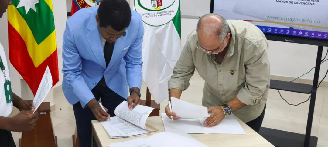 L'UEH signe un accord de coopération avec l'Université Mayor de Cartagena en Colombie