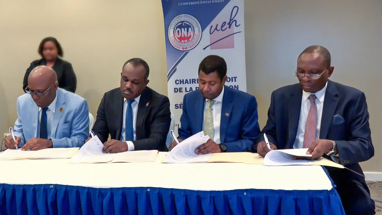 L'UEH et l'ONA créent la première Chaire de Droit de la Protection et de la Sécurité Sociale en Haïti