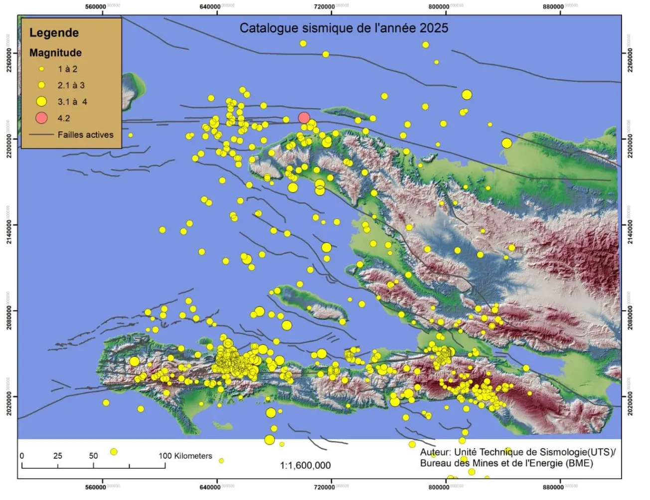 Le BME enregistre 553 séismes en 2025 avec concentration dans l'Ouest, les Nippes et le Nord-ouest
